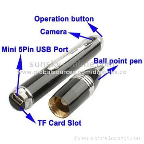 Pen Style Spy DVR with Motion Detection Function, Support TF Card, Recording Resolution 1280x960P